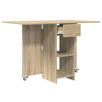Matbord 115 x 70 x 75 cm Konstruerat trä Sonoma-ek Rektangulär