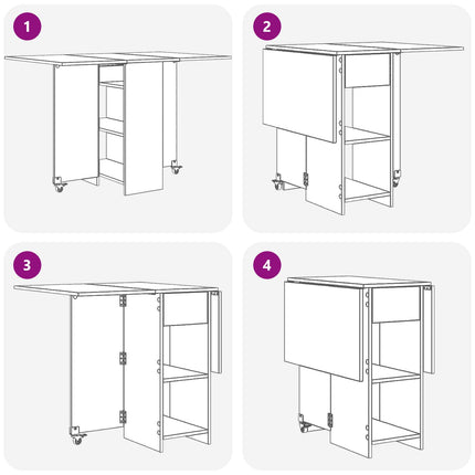 Matbord 115 x 70 x 75 cm Konstruerat trä Sonoma-ek Rektangulär