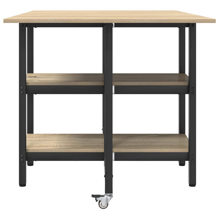 Matbord 122 x 80 x 76,5 cm Konstruerat trä Sonoma-ek