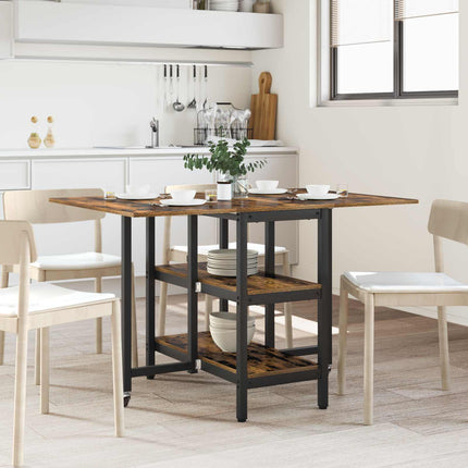 Matbord 122 x 80 x 76,5 cm Konstruerat trä Rökt ek Rektangulär