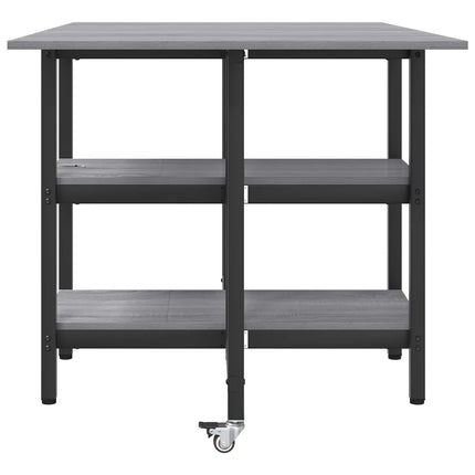 Matbord 122 x 80 x 76,5 cm Konstruerat trä Grå Sonoma