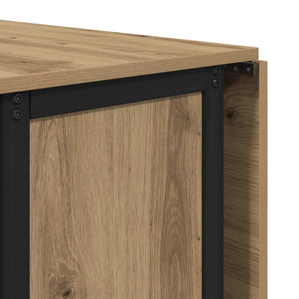 Hopfällbart matbord med hjul 130 x 80 x 76,5 cm stål PB
