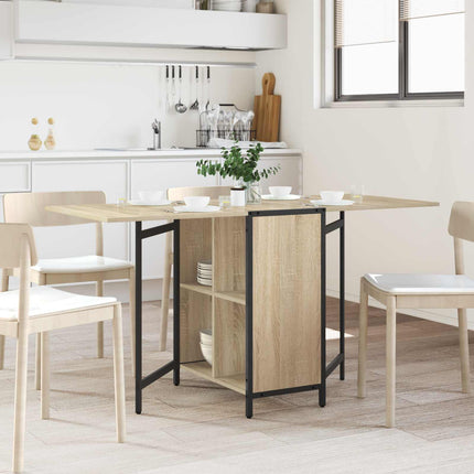 Matbord 144 x 60 x 75 cm Konstruerat trä Sonoma-ek Rektangulär