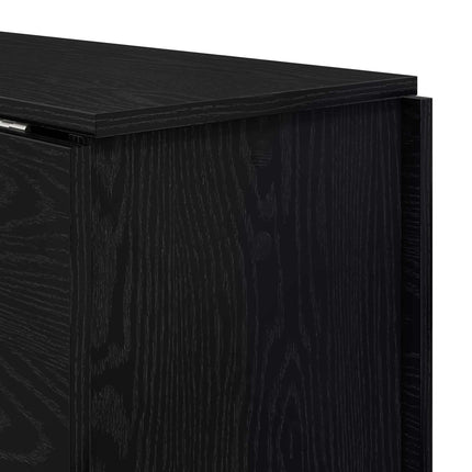 Matbord 138 x 70 x 73,5 cm Konstruerat trä Svart ek Rektangulär