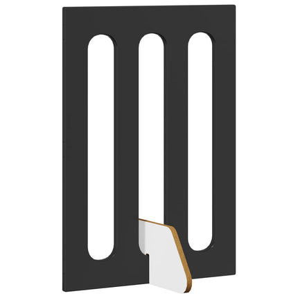 Fällbar husdjursgrind 2 pcs Svart Ek 100,5 x 38 x 70 cm