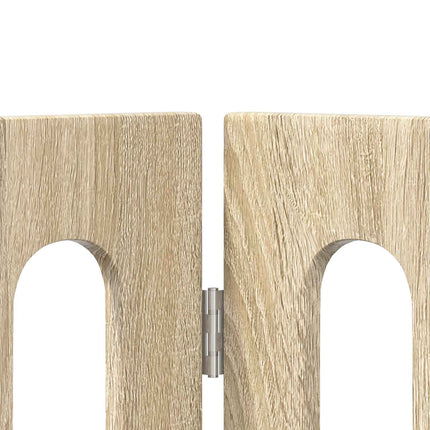 Fällbar husdjursgrind 2 st Sonoma-ek 100,5 x 38 x 70 cm