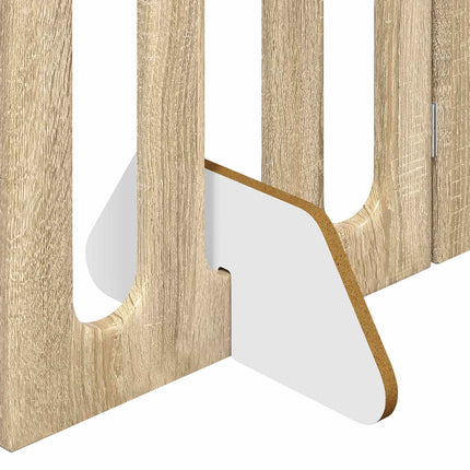 Fällbar husdjursgrind 2 pcs Sonoma-ek 100,5 x 38 x 70 cm