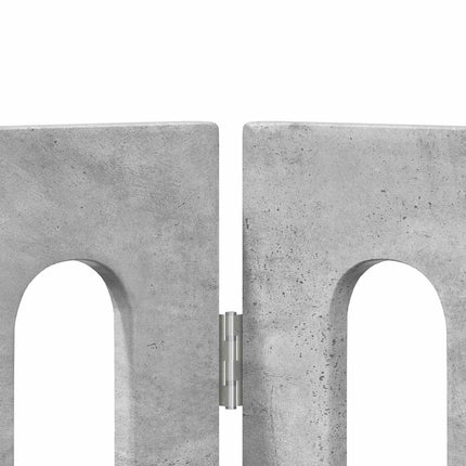 Fällbar husdjursgrind 4 pcs BetongGrå 201 x 38 x 70 cm