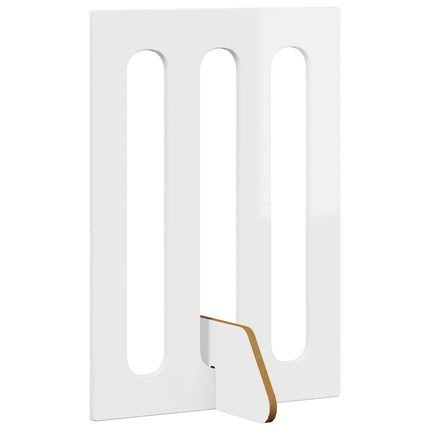 Fällbar husdjursgrind 4 pcs Högblank Vit 201 x 38 x 70 cm