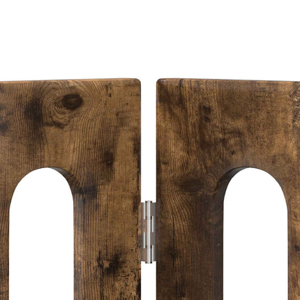Fällbar husdjursgrind 2 pcs Rökt Ek 100,5 x 38 x 70 cm