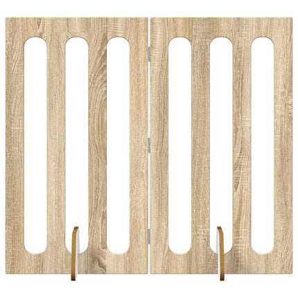 Fällbar husdjursgrind 2 pcs Sonoma-ek 100,5 x 38 x 90 cm