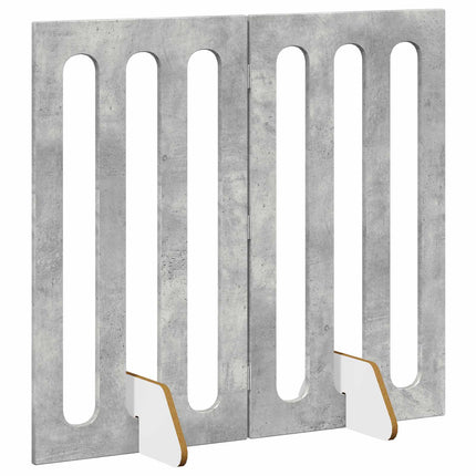 Fällbar husdjursgrind 2 st BetongGrå 100,5 x 38 x 90 cm