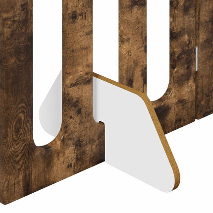 Fällbar husdjursgrind 2 pcs Rökt Ek 100,5 x 38 x 90 cm