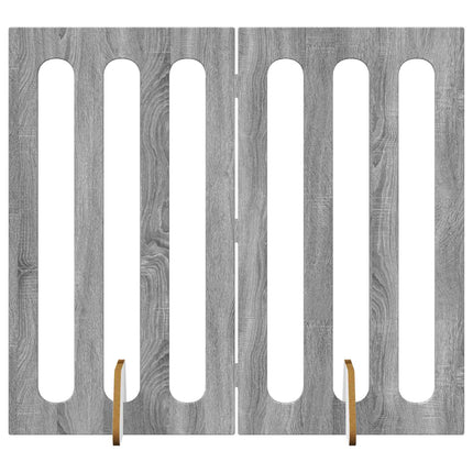 Fällbar husdjursgrind 2 pcs Grå Sonoma 100,5 x 38 x 90 cm