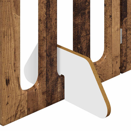Fällbar husdjursgrind 2 pcs Ekträ 100,5 x 38 x 90 cm