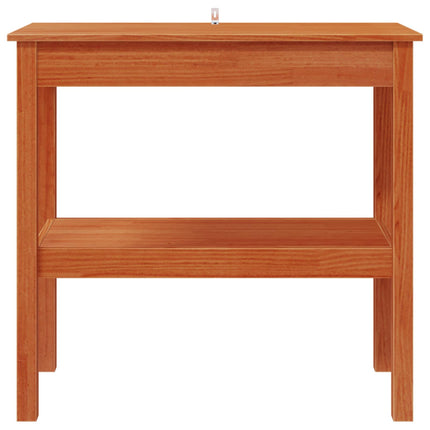 Konsolbord med hylla VaxBrun 80 x 40 x 75 cm Massivt furu