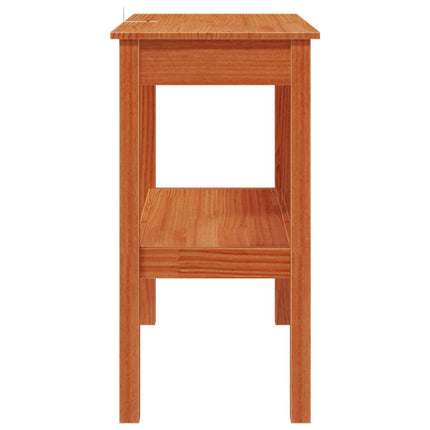 Konsolbord med hylla VaxBrun 80 x 40 x 75 cm Massivt furu