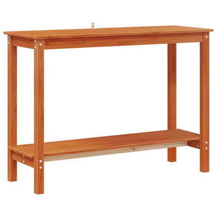 Konsolbord med hylla VaxBrun 110 x 40 x 80 cm Massivt furu