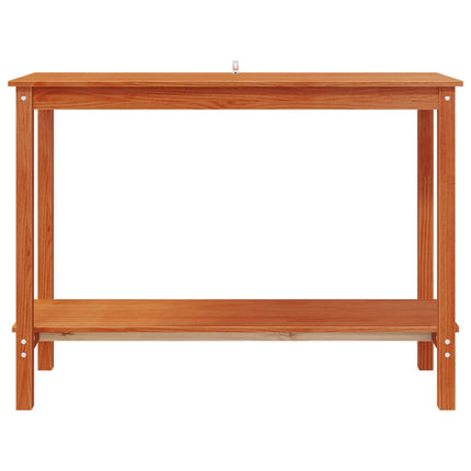 Konsolbord med hylla VaxBrun 110 x 40 x 80 cm Massivt furu