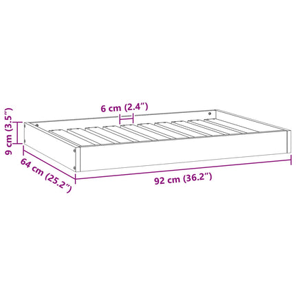 Hundsäng Vaxbrun 92 x 64 x 9 cm Massiv furu