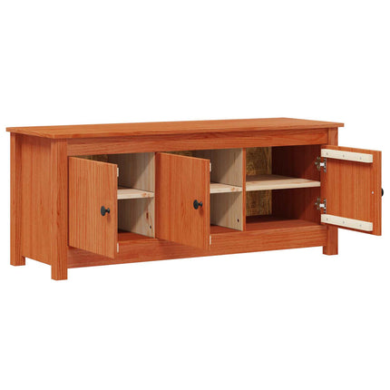 Skoskåp VaxBrun 110 x 38 x 45,5 cm Massivt furu