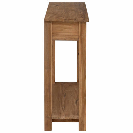 Konsolbord Naturlig 90 x 30 x 80 cm Massivt teakträ