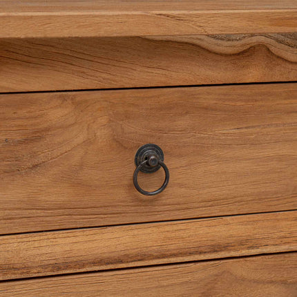 Sideboard Naturlig 79 x 35 x 80 cm Massivt teakträ