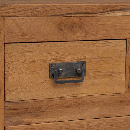 Sideboard Naturlig 110 x 35 x 75,5 cm Massivt teakträ