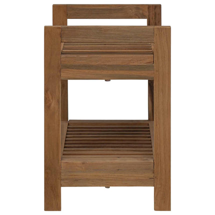 Badrumshylla Naturlig 45 x 30 x 45 cm Massivt teakträ