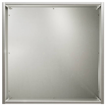 Trädgårdsplanterare 2 st Silver 20 x 20 x 20 cm Rostfritt stål