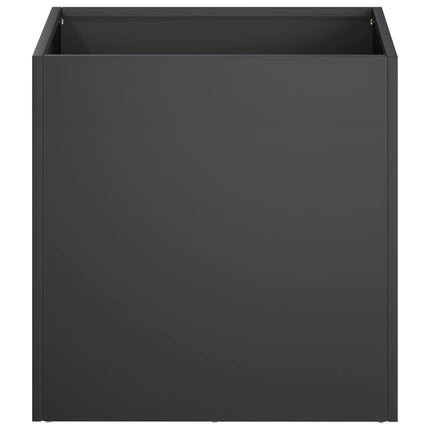 Trädgårdsplanterare Svart 25 x 25 x 25 cm Kallvalsat stål