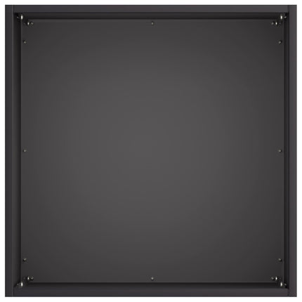 Trädgårdsplanterare 2 st Svart 25 x 25 x 25 cm Kallvalsat stål