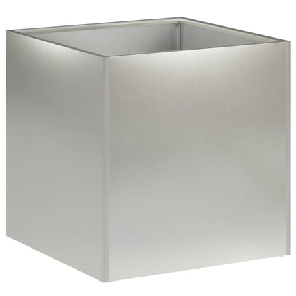 Trädgårdsplanterare Silver 25 x 25 x 25 cm Rostfritt stål