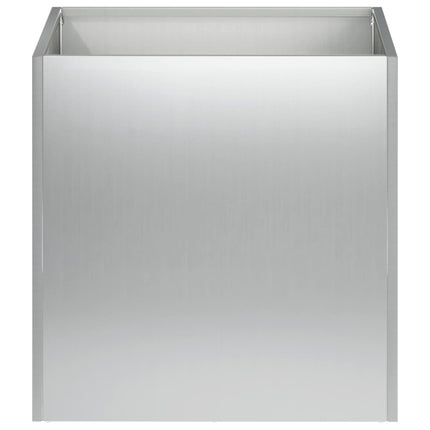 Trädgårdsplanterare 2 st Silver 35 x 35 x 35 cm