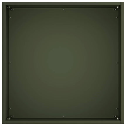 Trädgårdsplanterare 2 st Olivgrön 45 x 45 x 45 cm