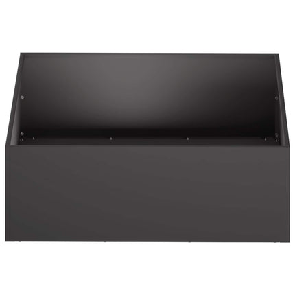Trädgårdsplanterare Svart 40 x 40 x 20 cm Kallvalsat stål