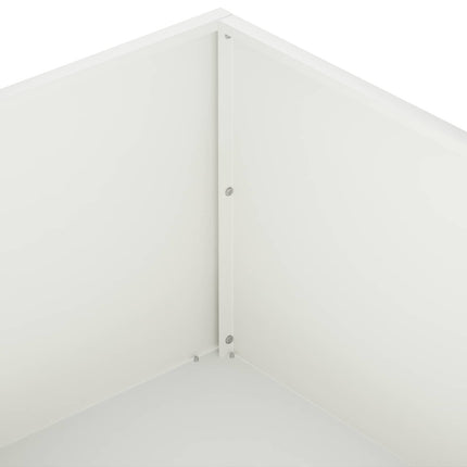 Trädgårdsplanterare Vit 40 x 40 x 20 cm Kallvalsat stål