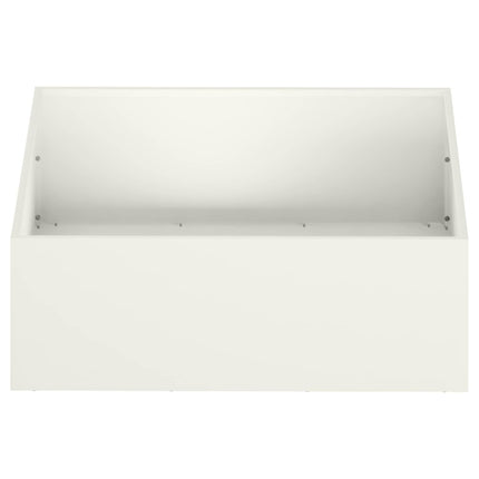 Trädgårdsplanterare Vit 40 x 40 x 20 cm Kallvalsat stål