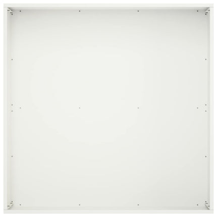 Trädgårdsplanterare 2 st Vit 40 x 40 x 20 cm Kallvalsat stål