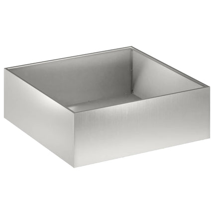 Trädgårdsplanterare 2 st Silver 40 x 40 x 20 cm Rostfritt stål
