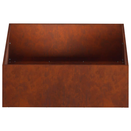 Trädgårdsplanterare 2 st Rostig 40 x 40 x 20 cm