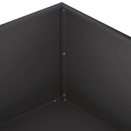Trädgårdsplanterare 2 st Svart 60 x 60 x 20 cm Kallvalsat stål