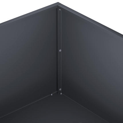 Trädgårdsplanterare Antracit 60 x 60 x 20 cm Kallvalsat stål