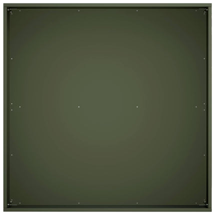 Trädgårdsplanterare Olivgrön 60 x 60 x 20 cm Kallvalsat stål