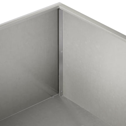 Trädgårdsplanterare Silver 60 x 60 x 20 cm Rostfritt stål