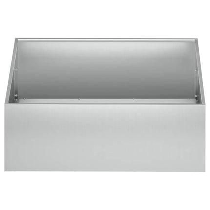 Trädgårdsplanterare Silver 60 x 60 x 20 cm Galvaniserat stål