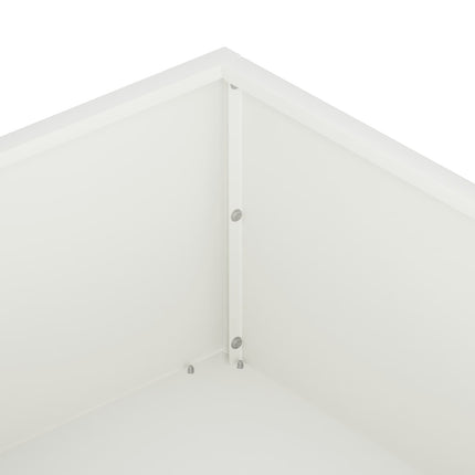 Trädgårdsplanterare Vit 80 x 80 x 20 cm Kallvalsat stål