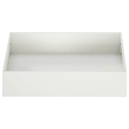 Trädgårdsplanterare 2 st Vit 80 x 80 x 20 cm Kallvalsat stål