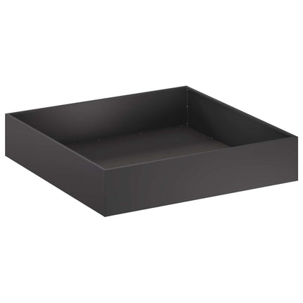 Trädgårdsplanterare 2 st Svart 100 x 100 x 20 cm