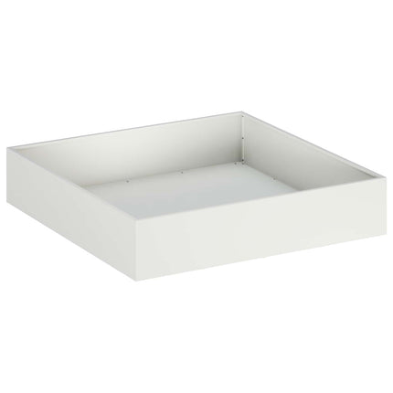 Trädgårdsplanterare 2 st Vit 100 x 100 x 20 cm Kallvalsat stål